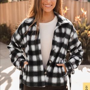 Black and white plaid jacket